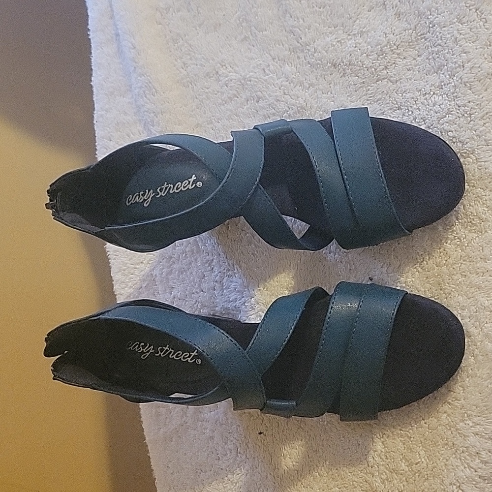 Navy sandals